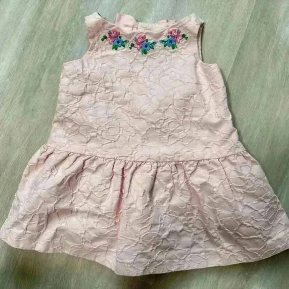 Janie and jack Embroidered Jacquard Dress size 6-12‎ months